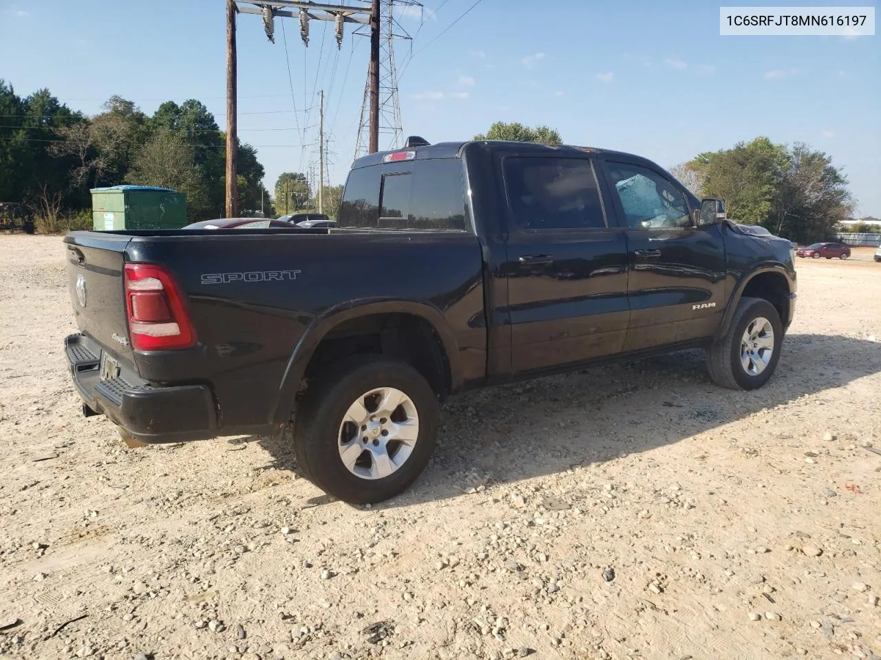 2021 Ram 1500 Laramie VIN: 1C6SRFJT8MN616197 Lot: 74422954