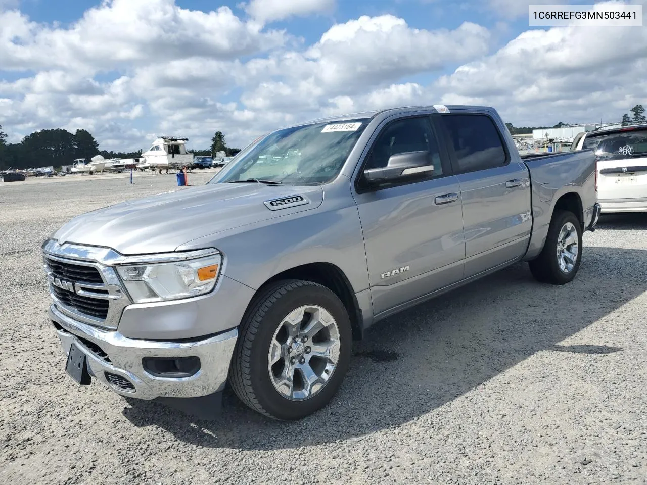 2021 Ram 1500 Big Horn/Lone Star VIN: 1C6RREFG3MN503441 Lot: 74423164