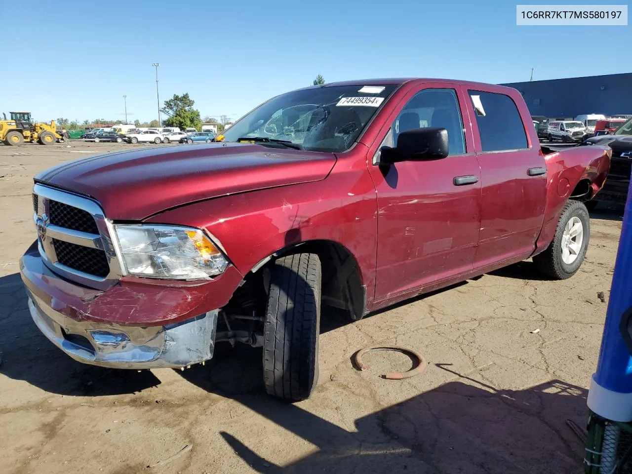 2021 Ram 1500 Classic Tradesman VIN: 1C6RR7KT7MS580197 Lot: 74499354