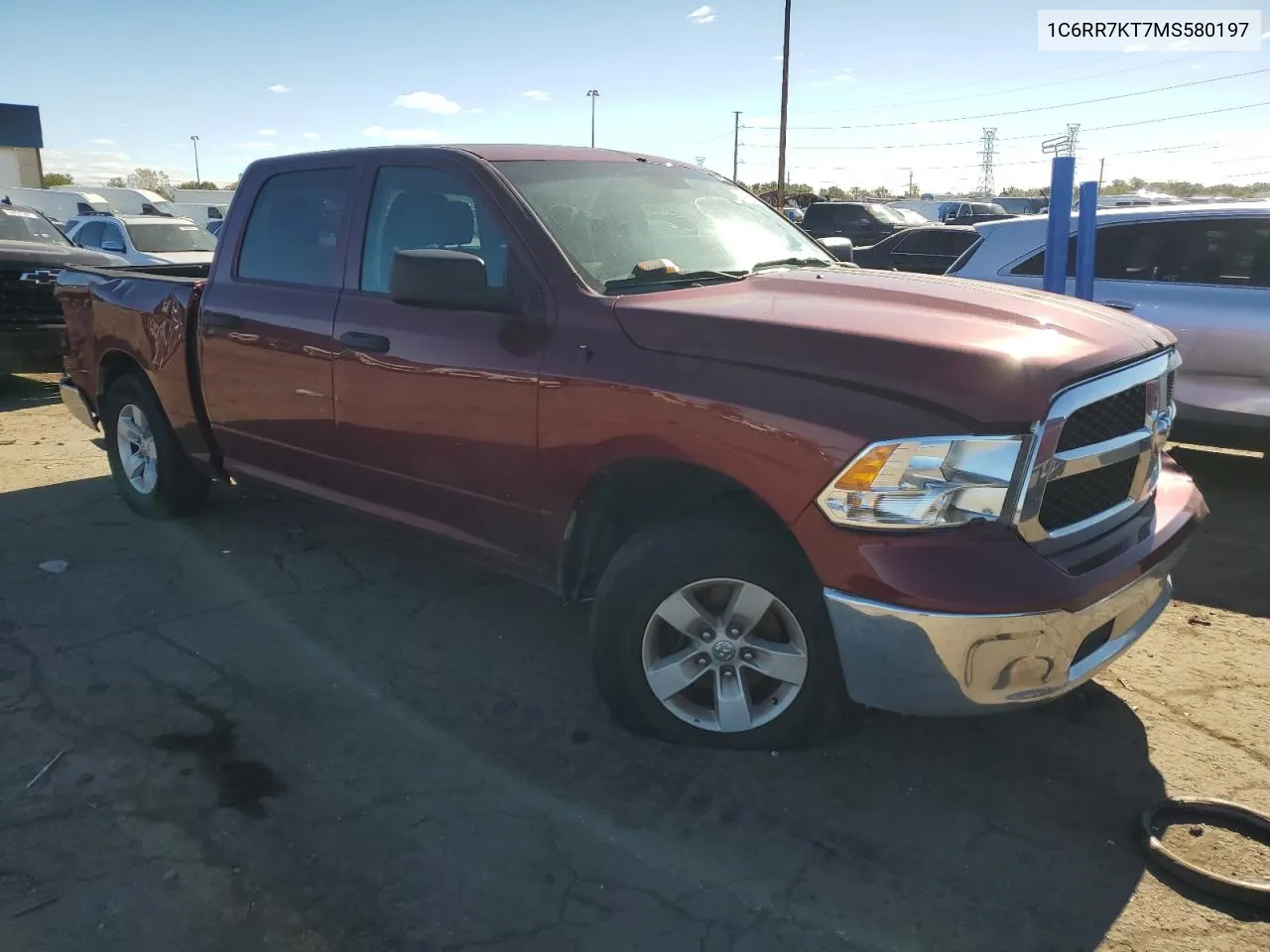 2021 Ram 1500 Classic Tradesman VIN: 1C6RR7KT7MS580197 Lot: 74499354