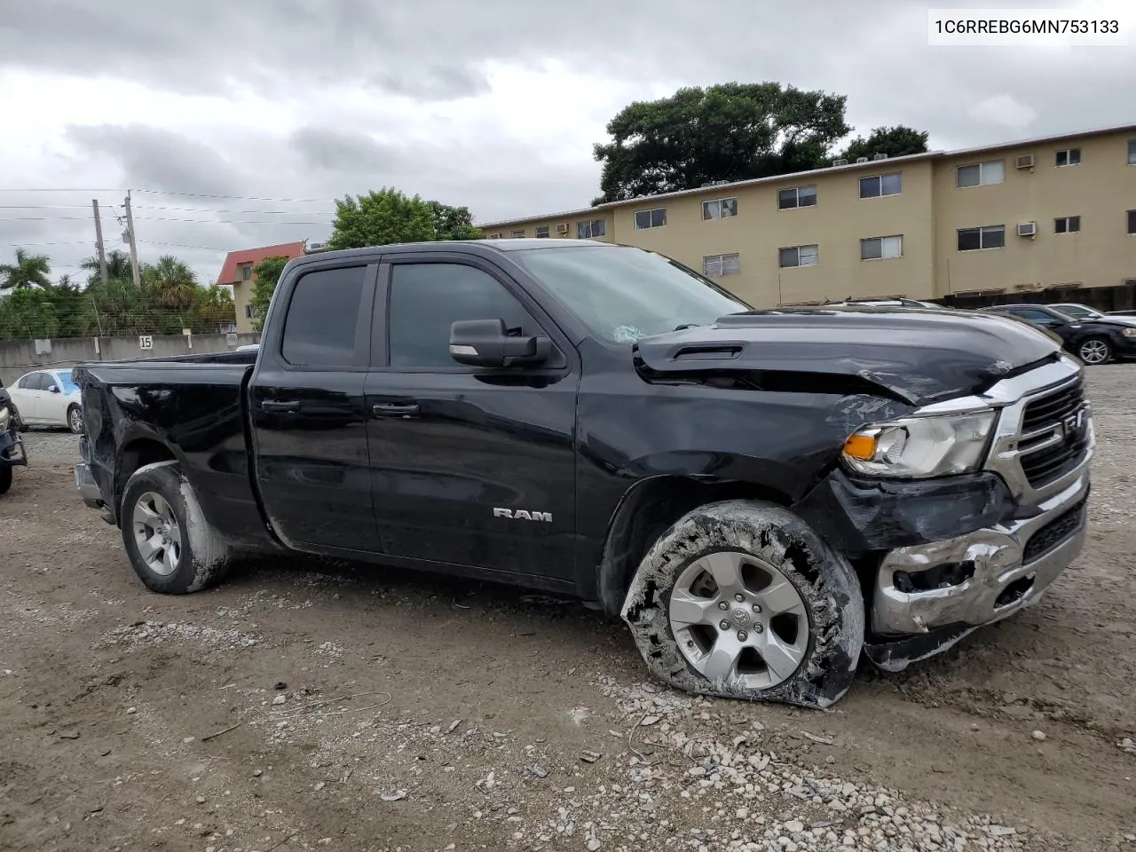 2021 Ram 1500 Big Horn/Lone Star VIN: 1C6RREBG6MN753133 Lot: 75040584