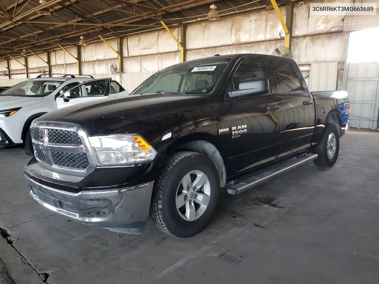 2021 Ram 1500 Classic Tradesman VIN: 3C6RR6KT3MG663689 Lot: 75059374