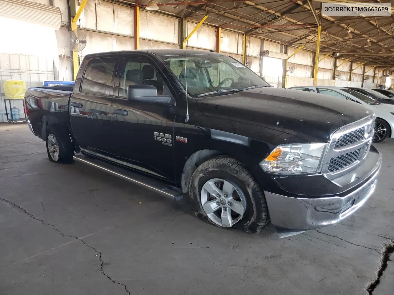 2021 Ram 1500 Classic Tradesman VIN: 3C6RR6KT3MG663689 Lot: 75059374