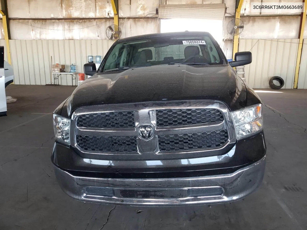 2021 Ram 1500 Classic Tradesman VIN: 3C6RR6KT3MG663689 Lot: 75059374