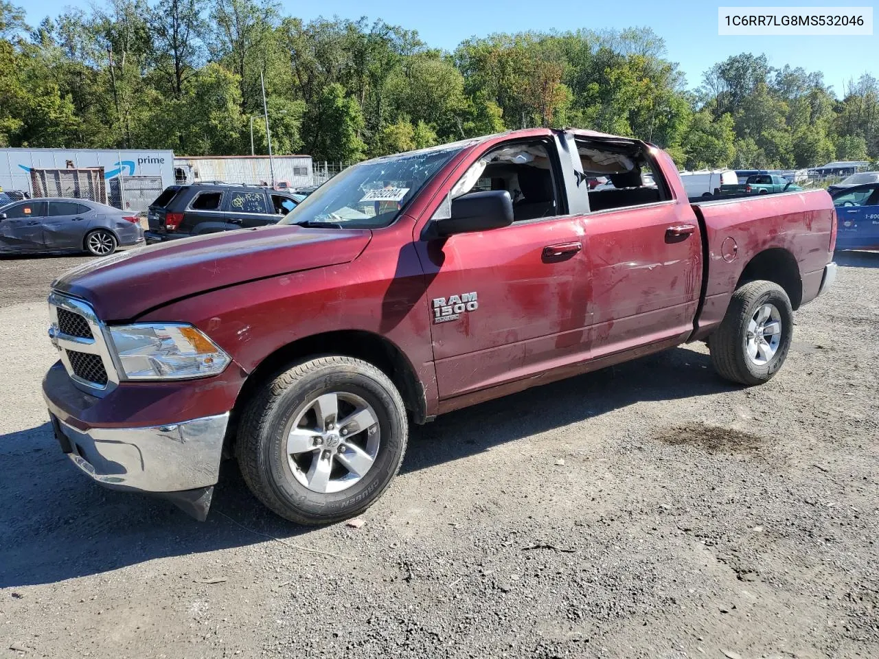 2021 Ram 1500 Classic Slt VIN: 1C6RR7LG8MS532046 Lot: 75092204