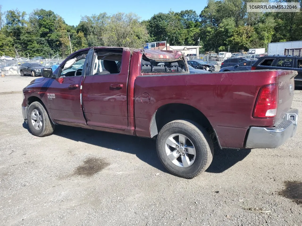 2021 Ram 1500 Classic Slt VIN: 1C6RR7LG8MS532046 Lot: 75092204