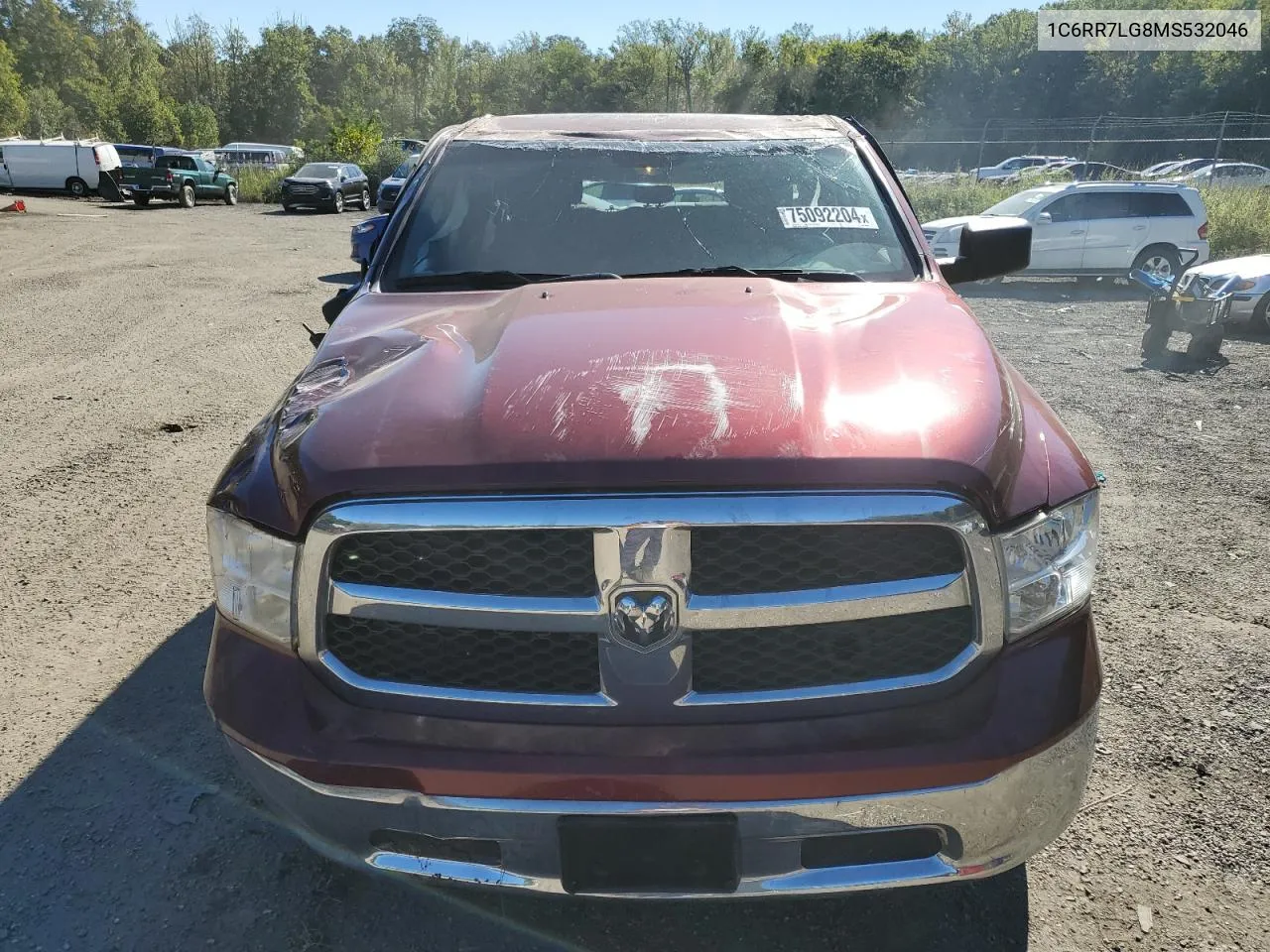 2021 Ram 1500 Classic Slt VIN: 1C6RR7LG8MS532046 Lot: 75092204