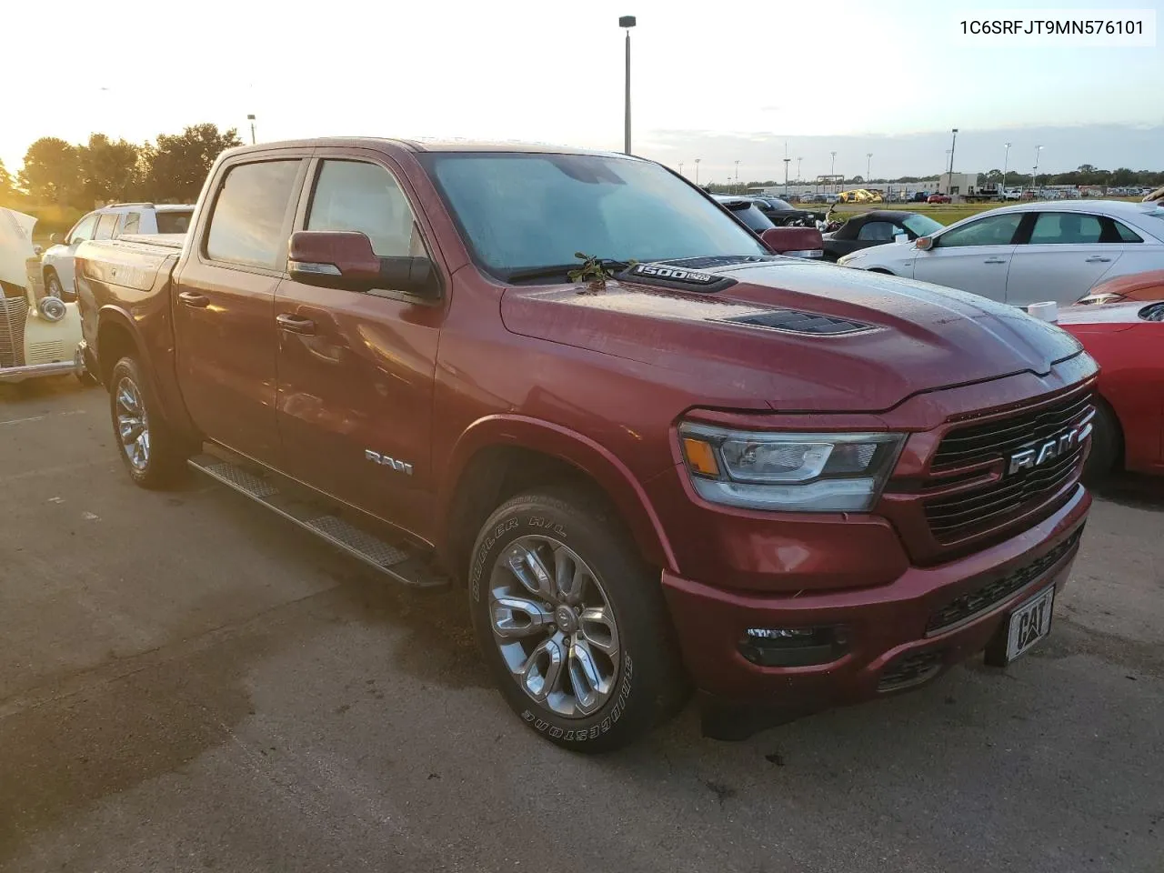 2021 Ram 1500 Laramie VIN: 1C6SRFJT9MN576101 Lot: 75123724