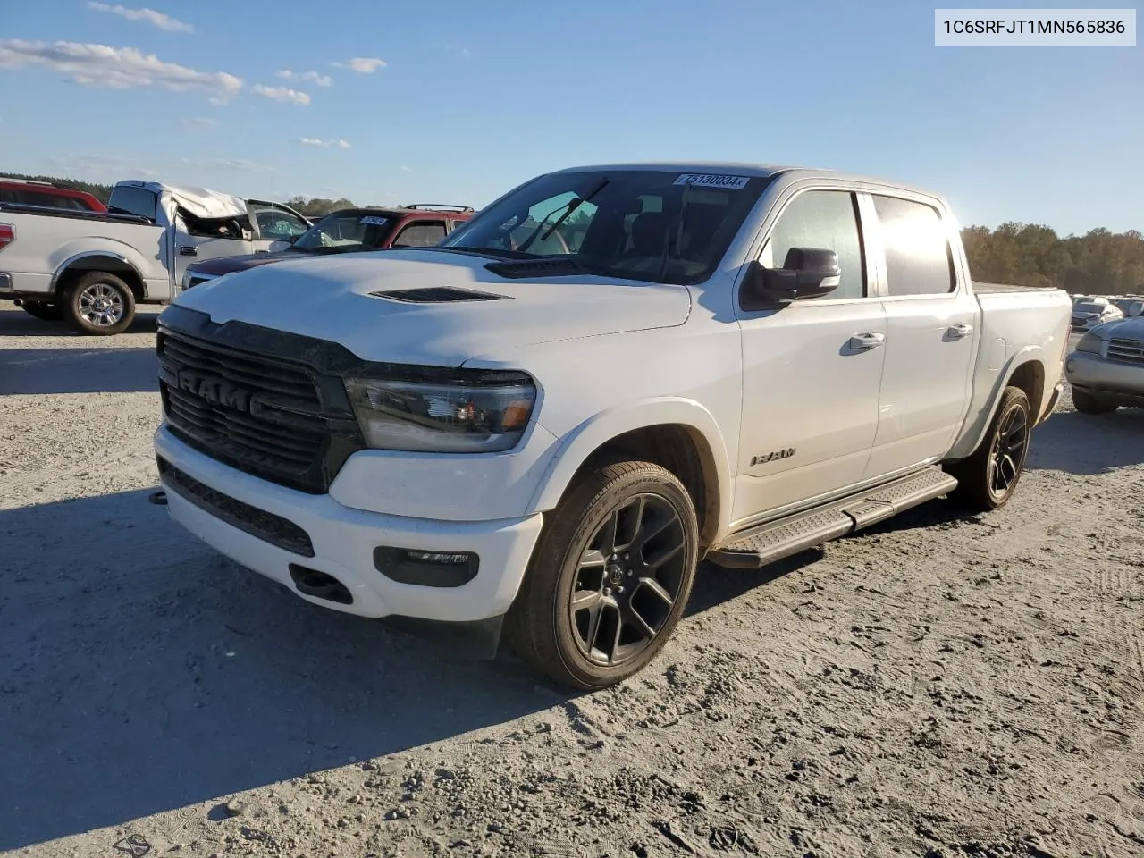 2021 Ram 1500 Laramie VIN: 1C6SRFJT1MN565836 Lot: 75130034