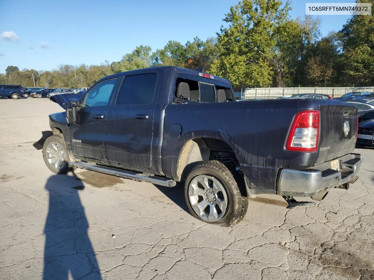 2021 Ram 1500 Big Horn/Lone Star VIN: 1C6SRFFT6MN749372 Lot: 75130214