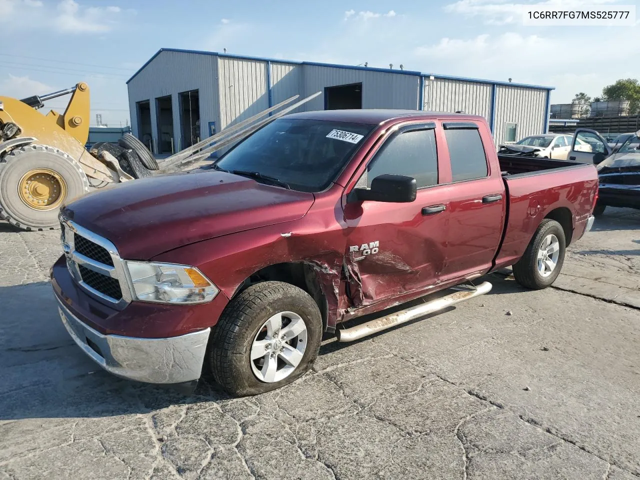 2021 Ram 1500 Classic Tradesman VIN: 1C6RR7FG7MS525777 Lot: 75306714