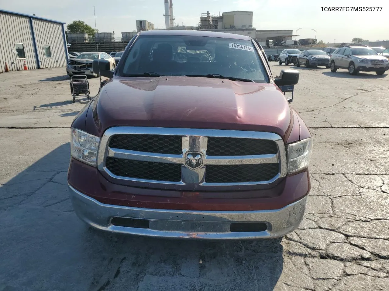 2021 Ram 1500 Classic Tradesman VIN: 1C6RR7FG7MS525777 Lot: 75306714