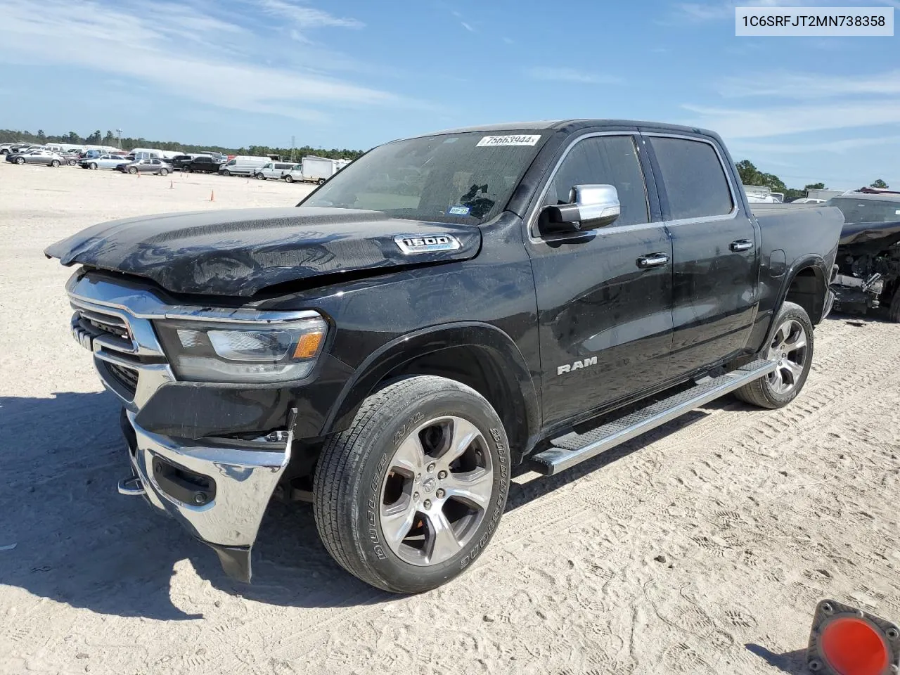 2021 Ram 1500 Laramie VIN: 1C6SRFJT2MN738358 Lot: 75663944