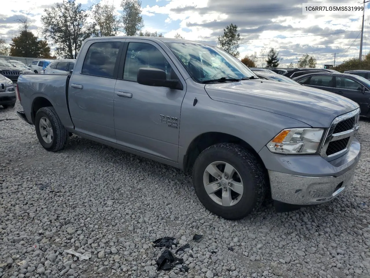 2021 Ram 1500 Classic Slt VIN: 1C6RR7LG5MS531999 Lot: 75677234