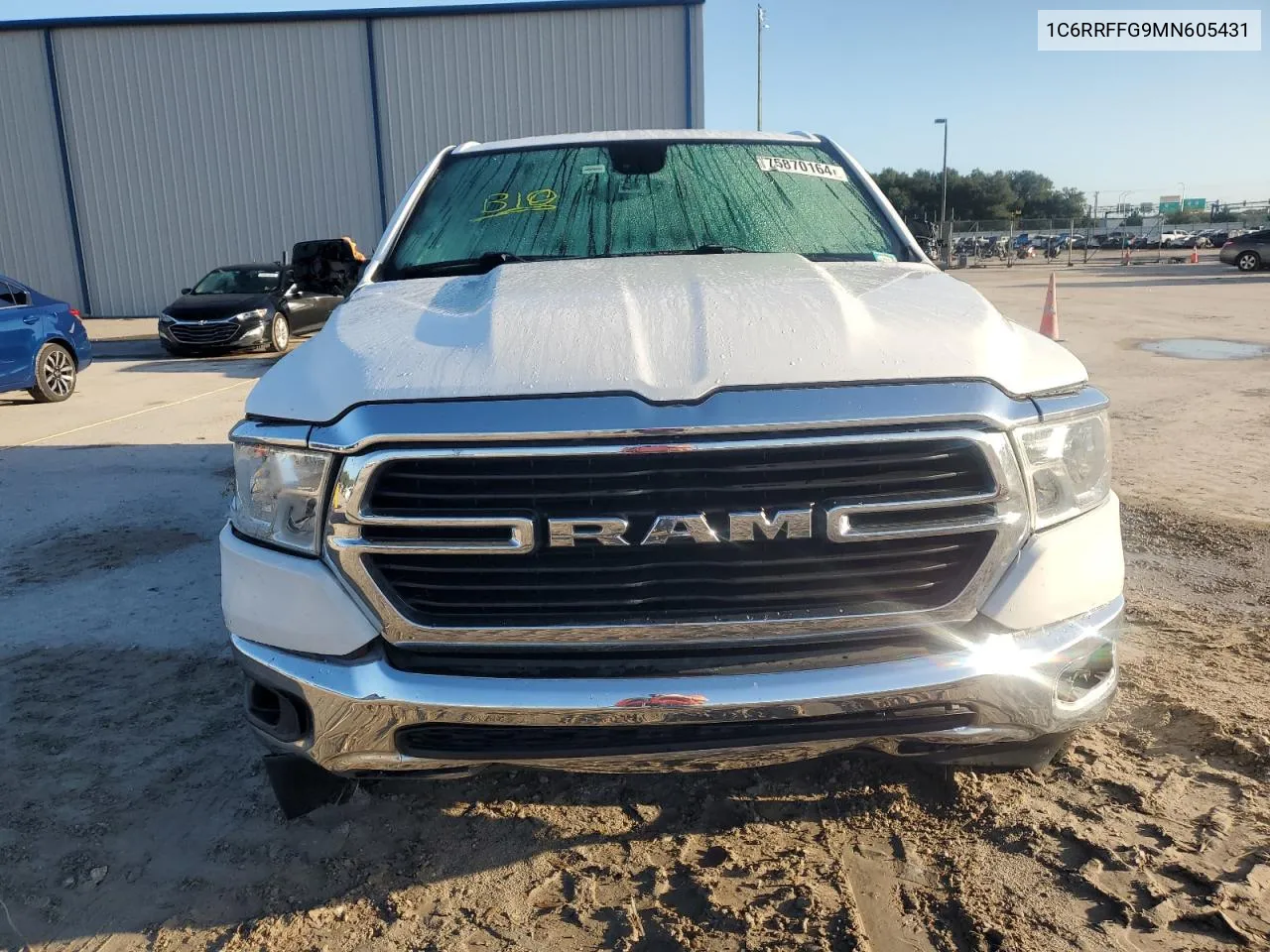 2021 Ram 1500 Big Horn/Lone Star VIN: 1C6RRFFG9MN605431 Lot: 75870164