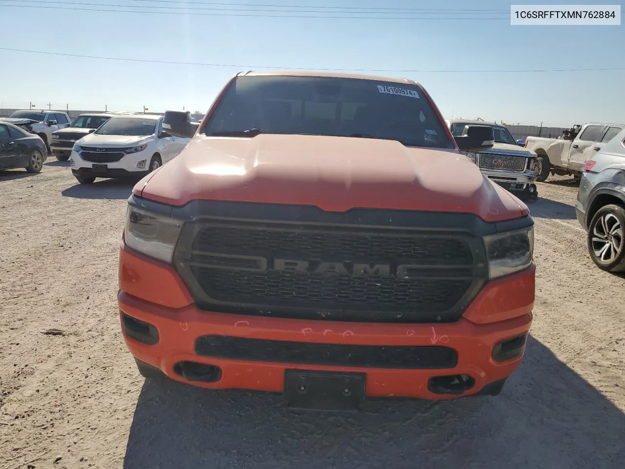 2021 Ram 1500 Big Horn/Lone Star VIN: 1C6SRFFTXMN762884 Lot: 76100974