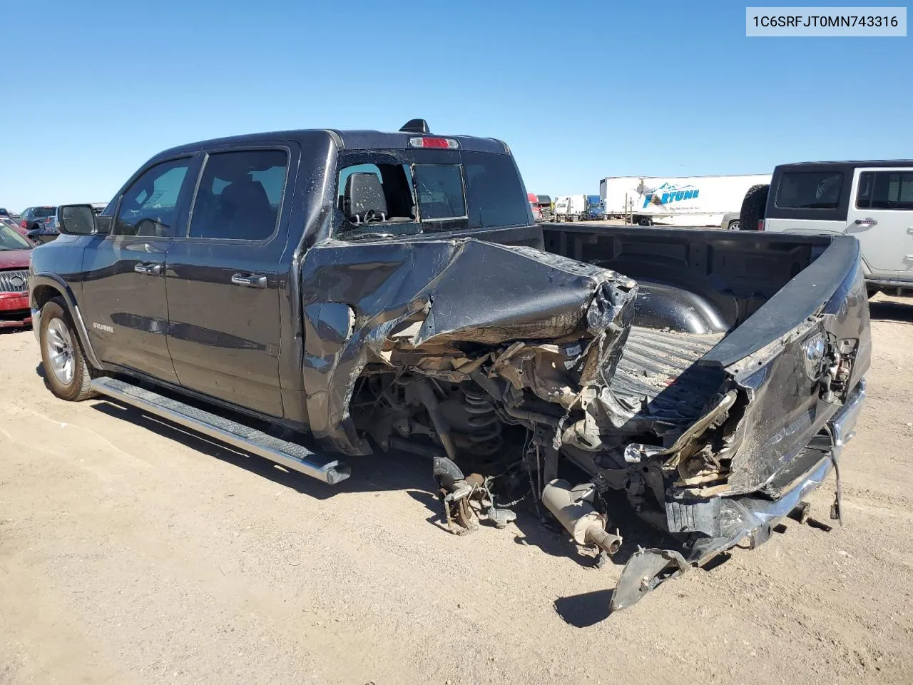 2021 Ram 1500 Laramie VIN: 1C6SRFJT0MN743316 Lot: 76133224