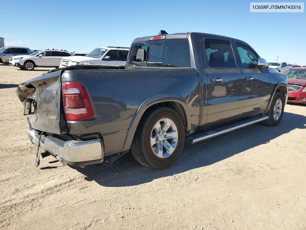 2021 Ram 1500 Laramie VIN: 1C6SRFJT0MN743316 Lot: 76133224