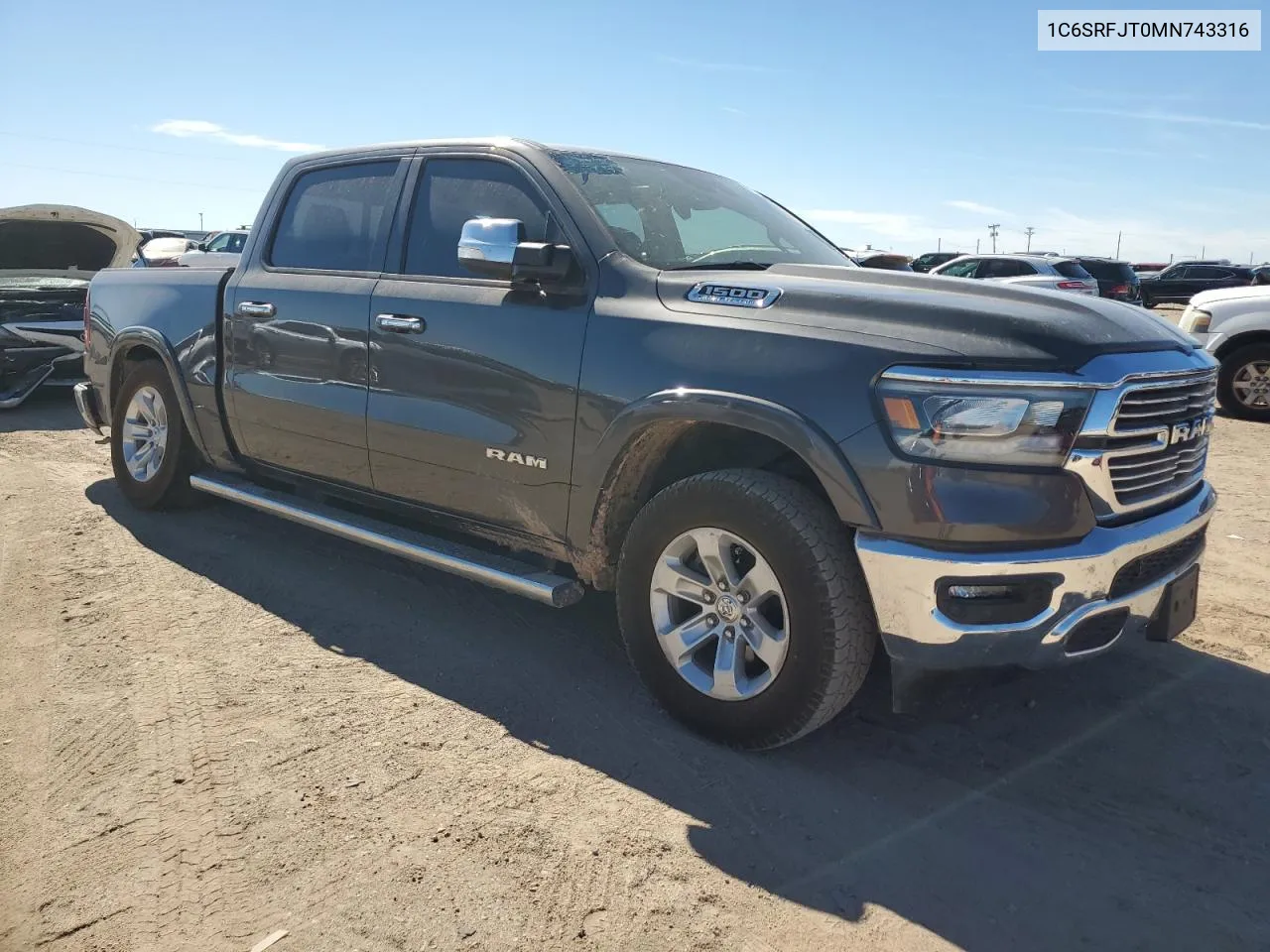 2021 Ram 1500 Laramie VIN: 1C6SRFJT0MN743316 Lot: 76133224