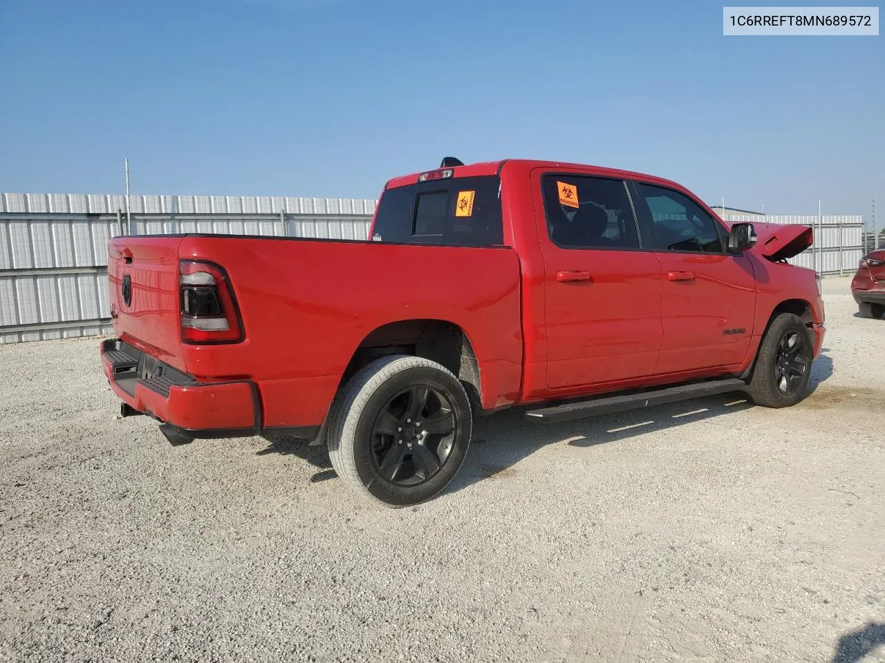 2021 Ram 1500 Big Horn/Lone Star VIN: 1C6RREFT8MN689572 Lot: 76168484