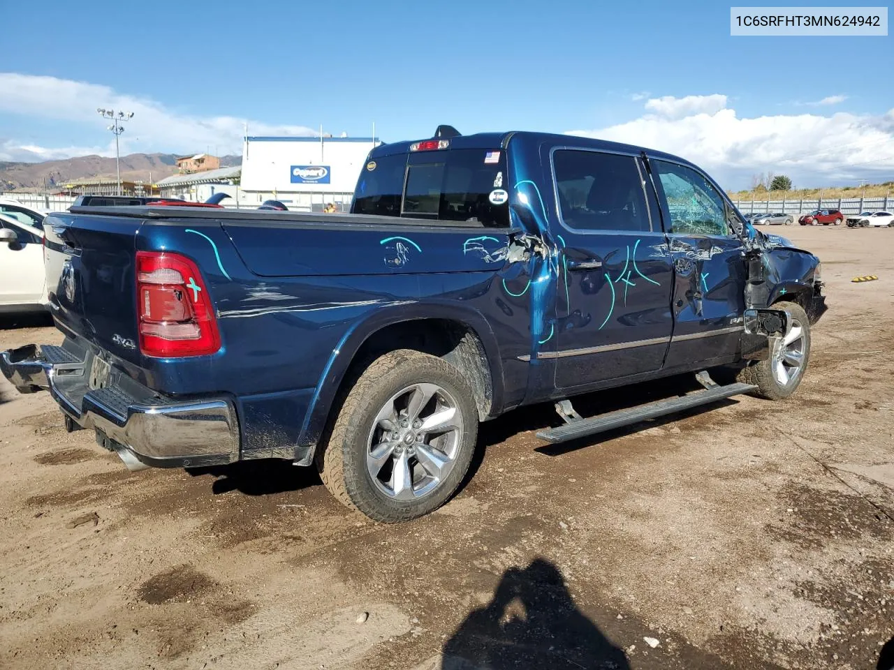 2021 Ram 1500 Limited VIN: 1C6SRFHT3MN624942 Lot: 76322624