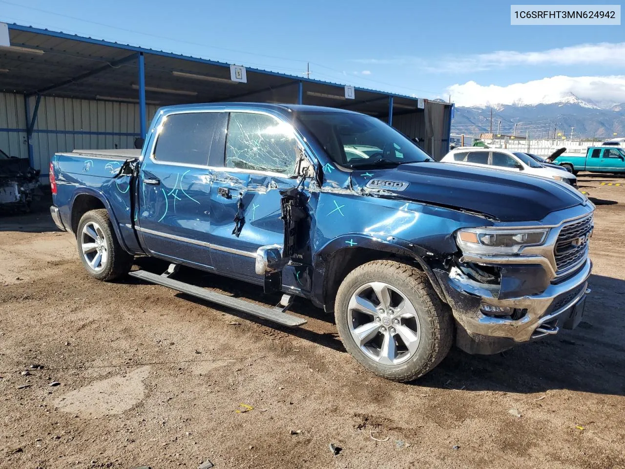 2021 Ram 1500 Limited VIN: 1C6SRFHT3MN624942 Lot: 76322624