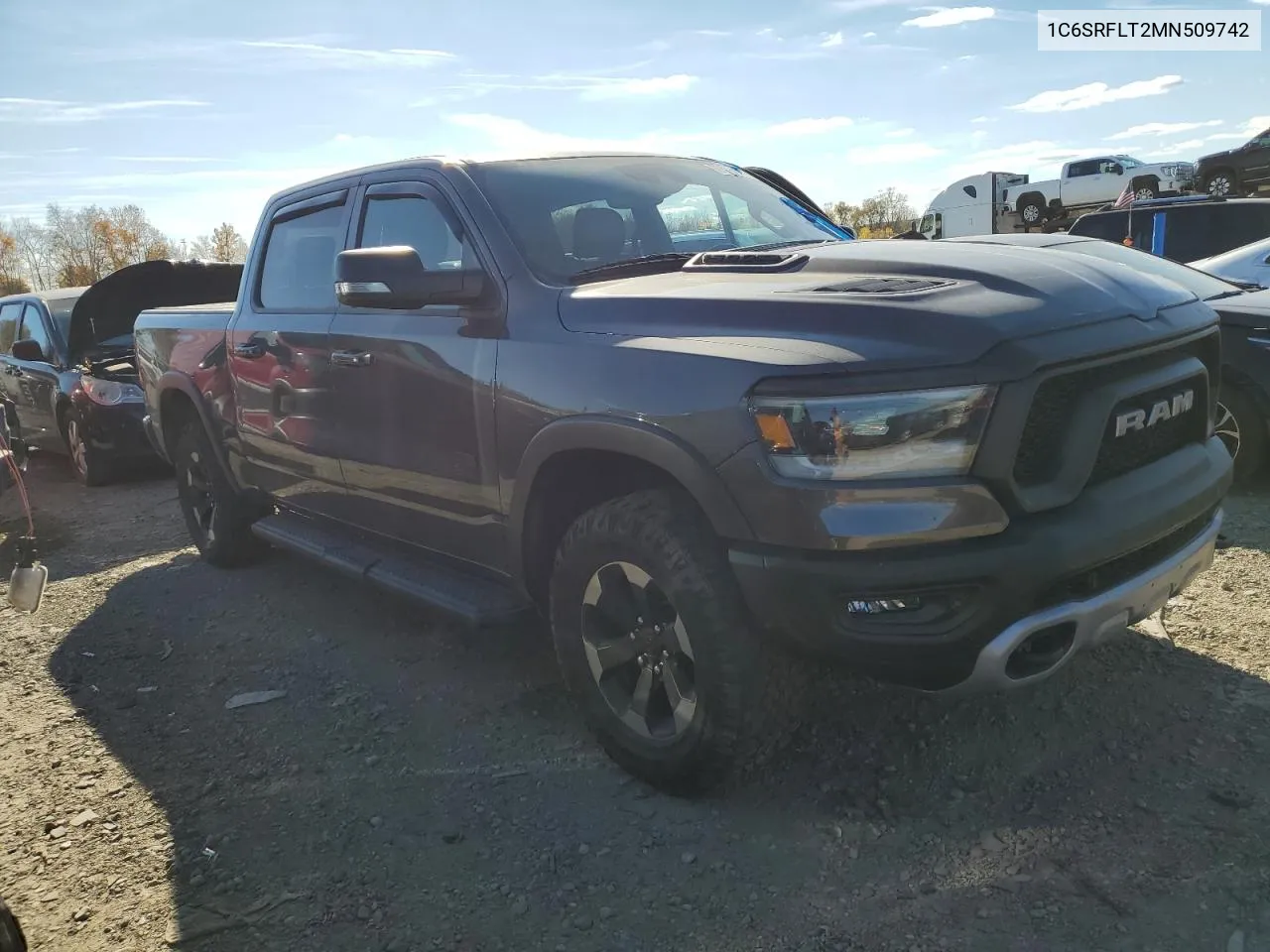 2021 Ram 1500 Rebel VIN: 1C6SRFLT2MN509742 Lot: 76338384