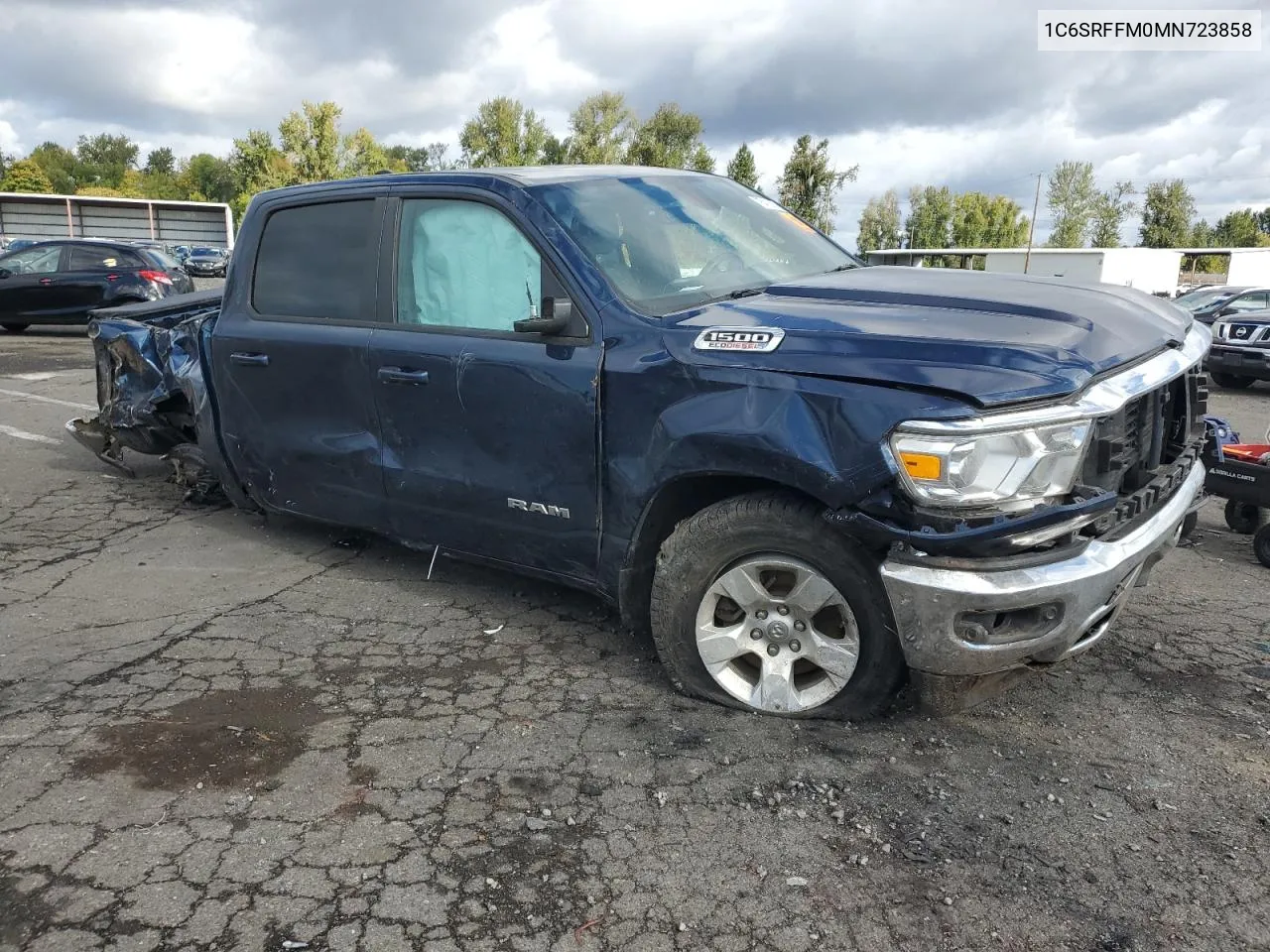 2021 Ram 1500 Big Horn/Lone Star VIN: 1C6SRFFM0MN723858 Lot: 76412134