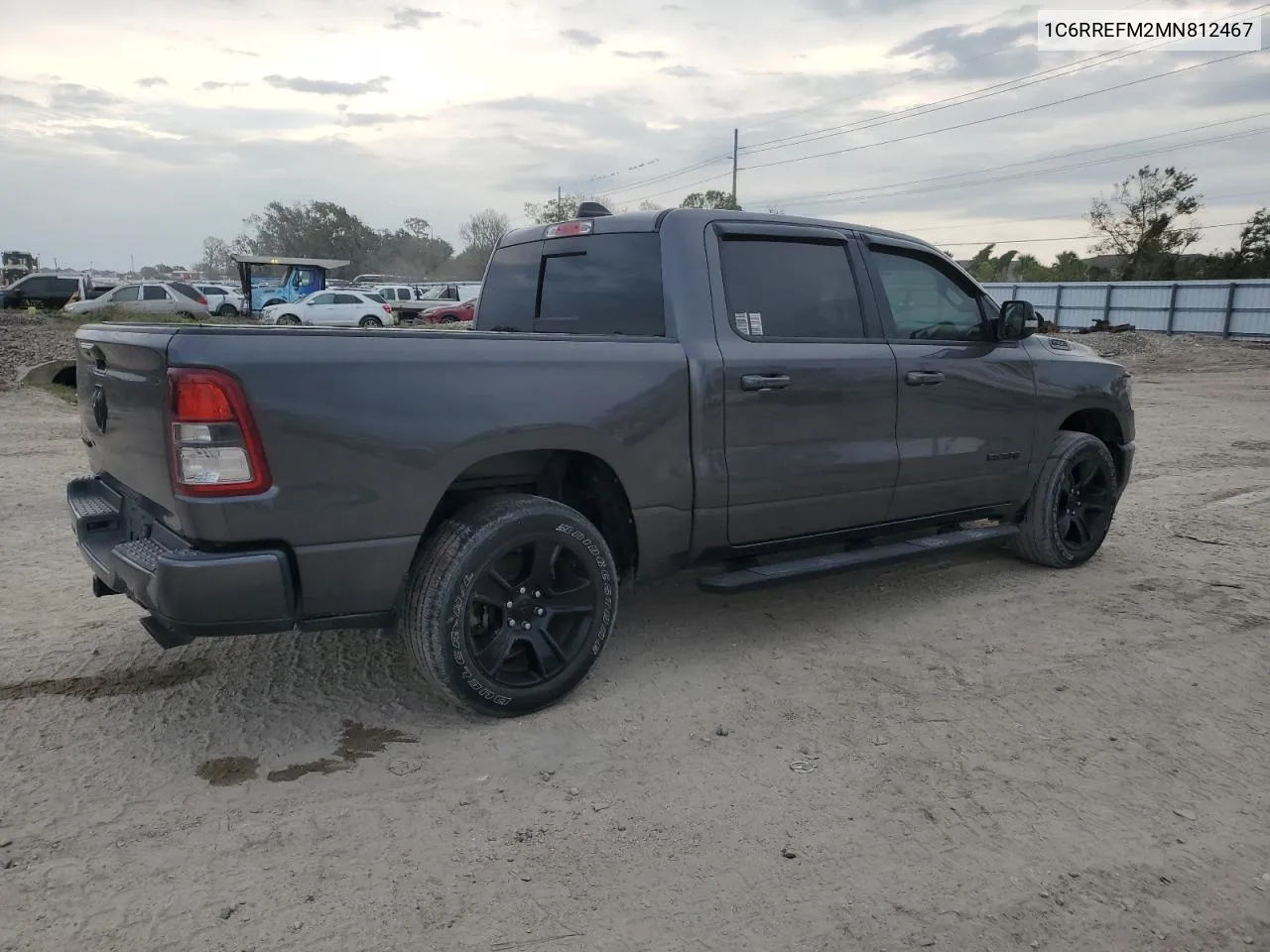 2021 Ram 1500 Big Horn/Lone Star VIN: 1C6RREFM2MN812467 Lot: 76520834