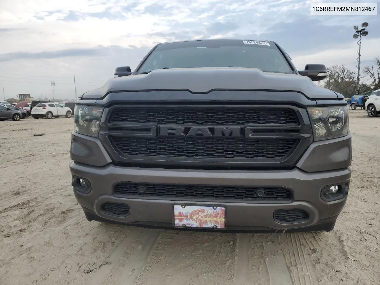 2021 Ram 1500 Big Horn/Lone Star VIN: 1C6RREFM2MN812467 Lot: 76520834