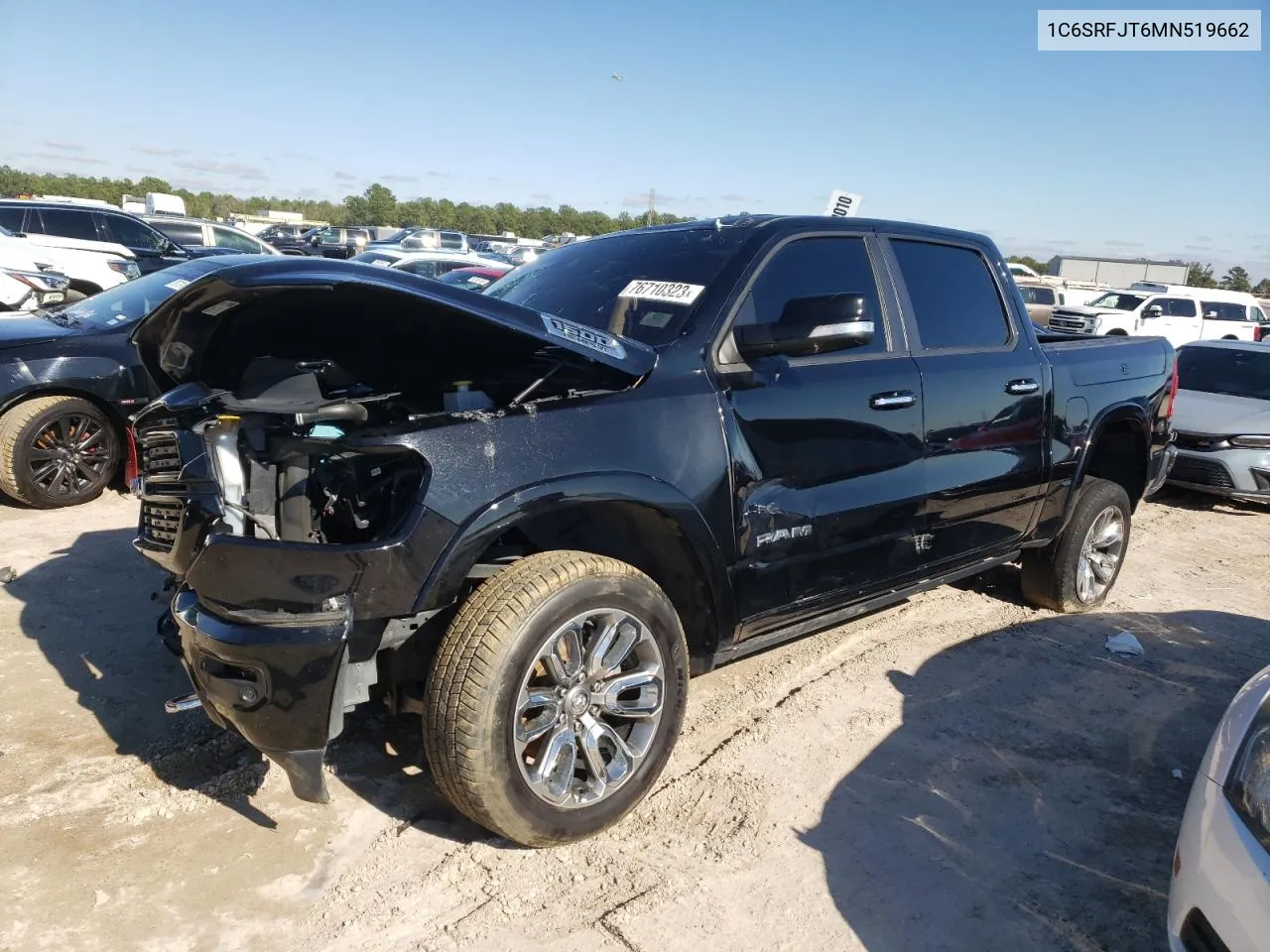 2021 Ram 1500 Laramie VIN: 1C6SRFJT6MN519662 Lot: 76710323