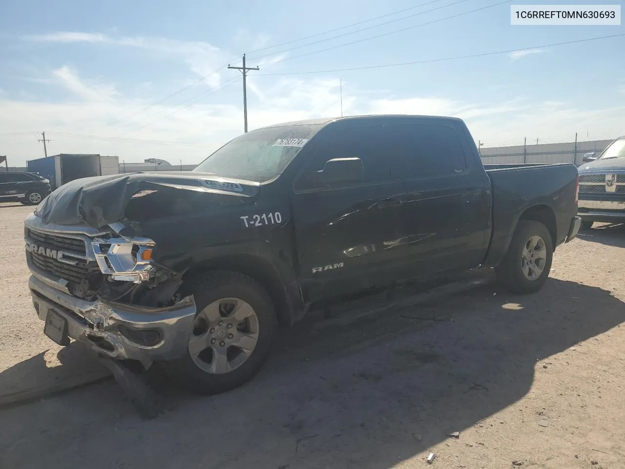 2021 Ram 1500 Big Horn/Lone Star VIN: 1C6RREFT0MN630693 Lot: 76783174