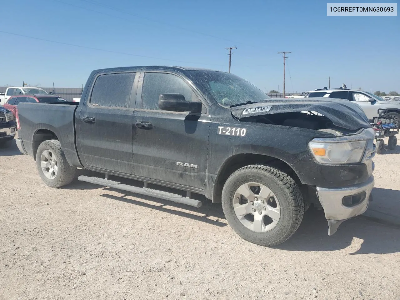 2021 Ram 1500 Big Horn/Lone Star VIN: 1C6RREFT0MN630693 Lot: 76783174