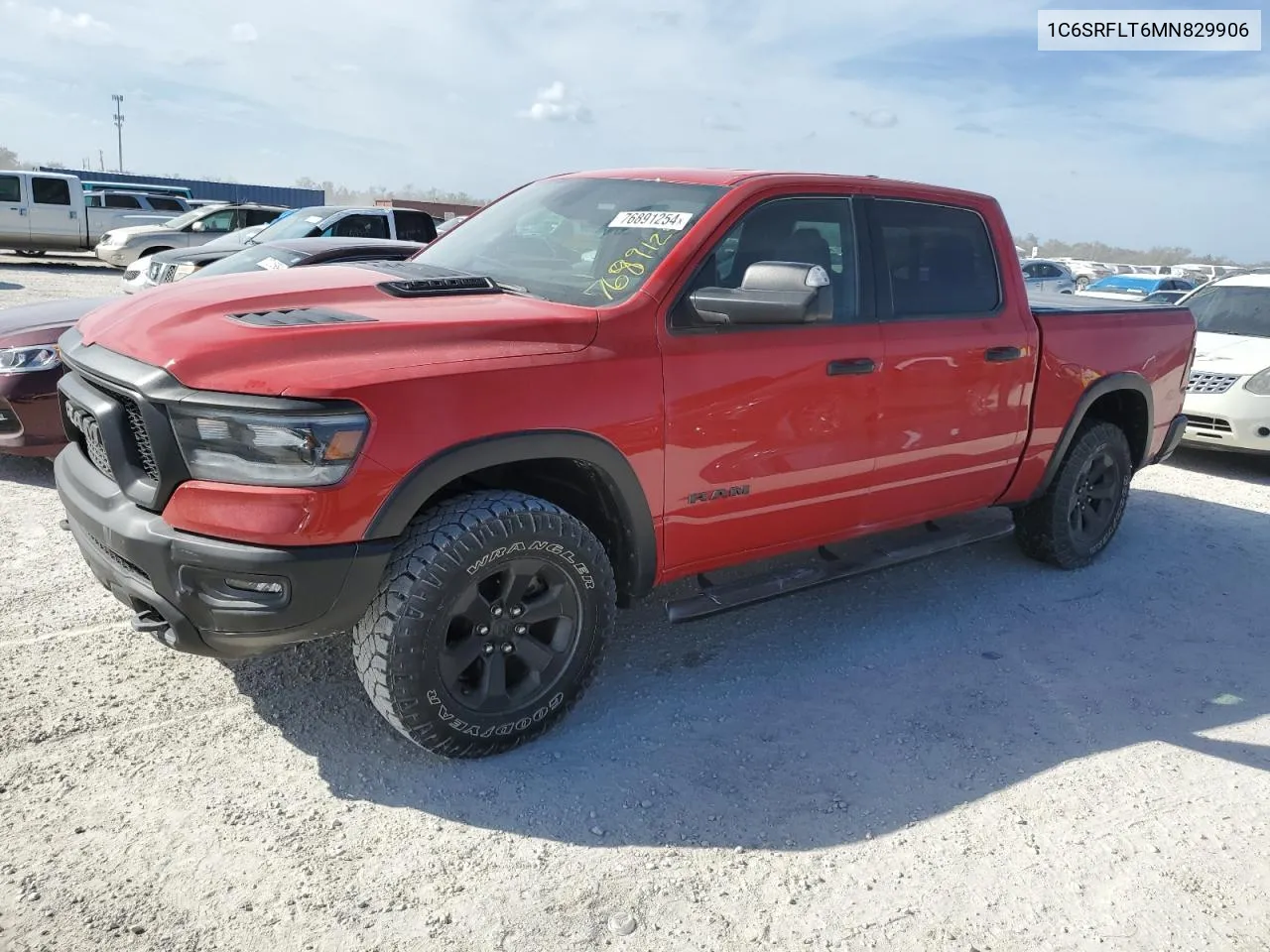 2021 Ram 1500 Rebel VIN: 1C6SRFLT6MN829906 Lot: 76891254