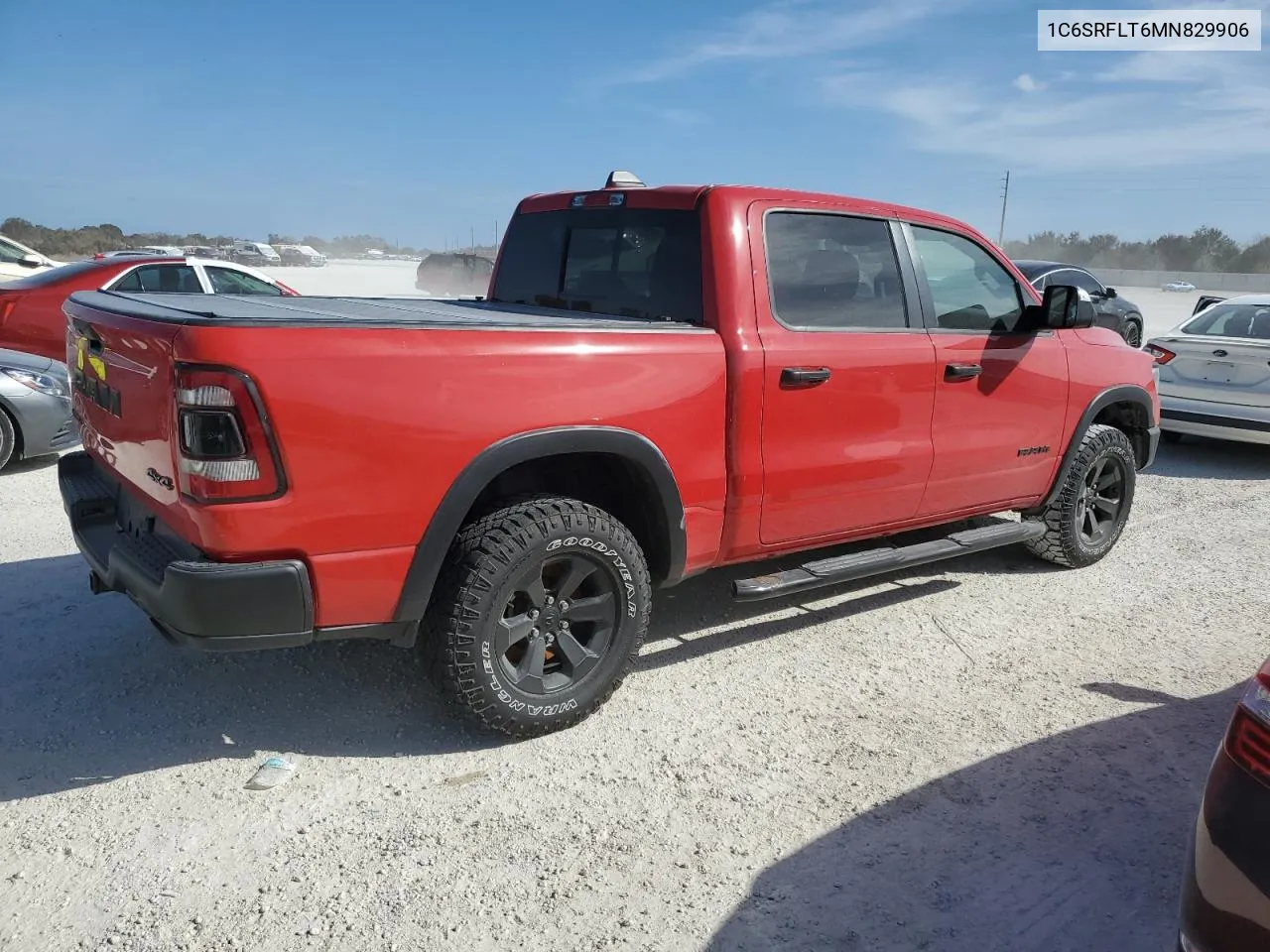 2021 Ram 1500 Rebel VIN: 1C6SRFLT6MN829906 Lot: 76891254