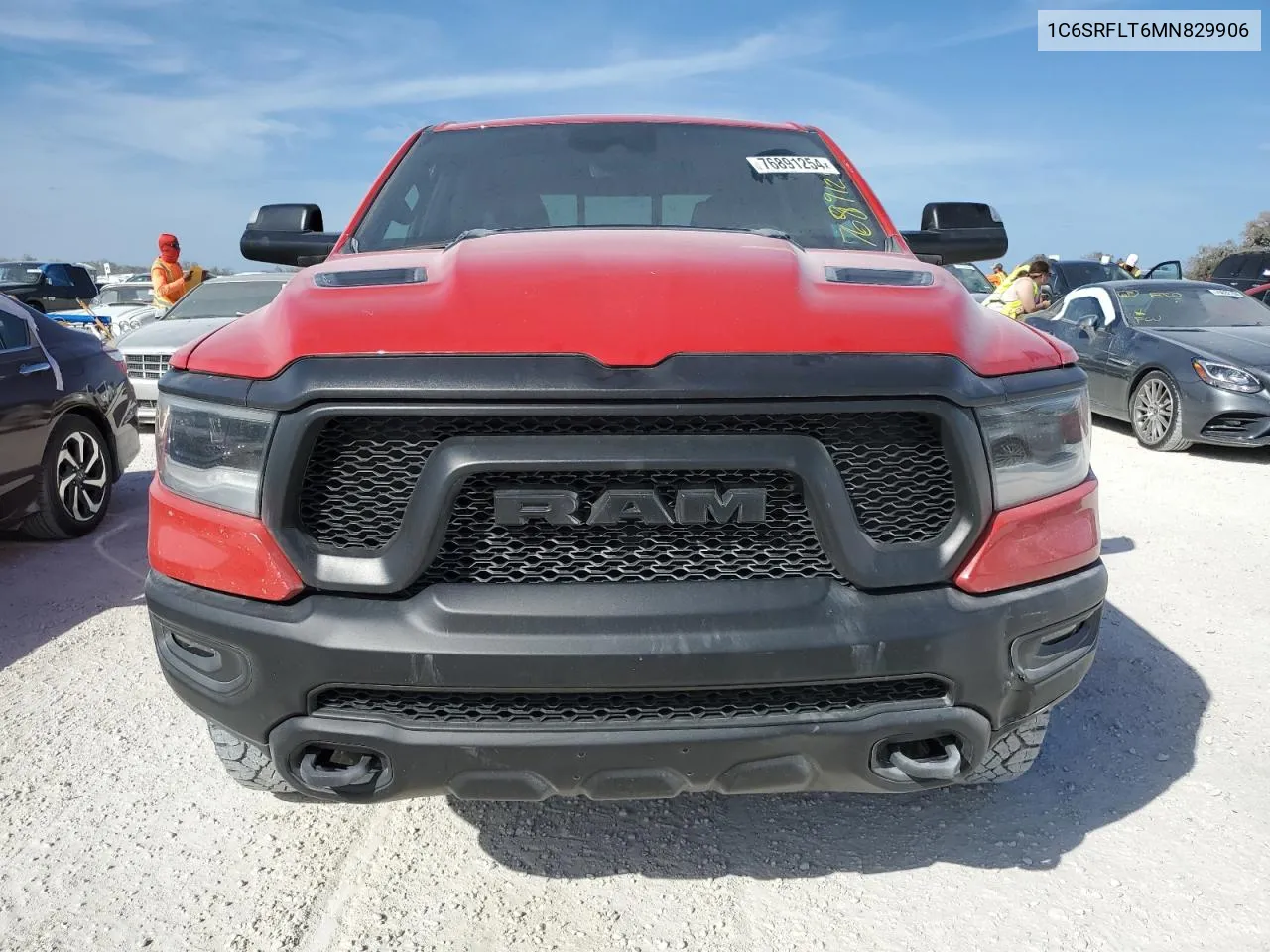 2021 Ram 1500 Rebel VIN: 1C6SRFLT6MN829906 Lot: 76891254