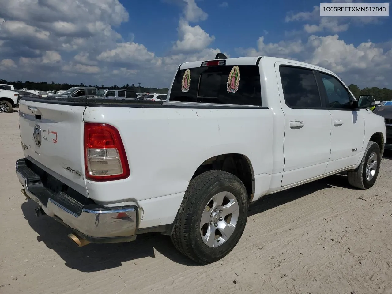 2021 Ram 1500 Big Horn/Lone Star VIN: 1C6SRFFTXMN517843 Lot: 77477364