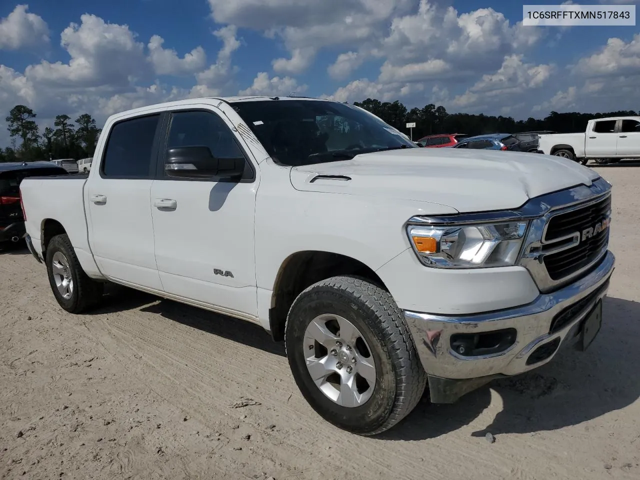 2021 Ram 1500 Big Horn/Lone Star VIN: 1C6SRFFTXMN517843 Lot: 77477364