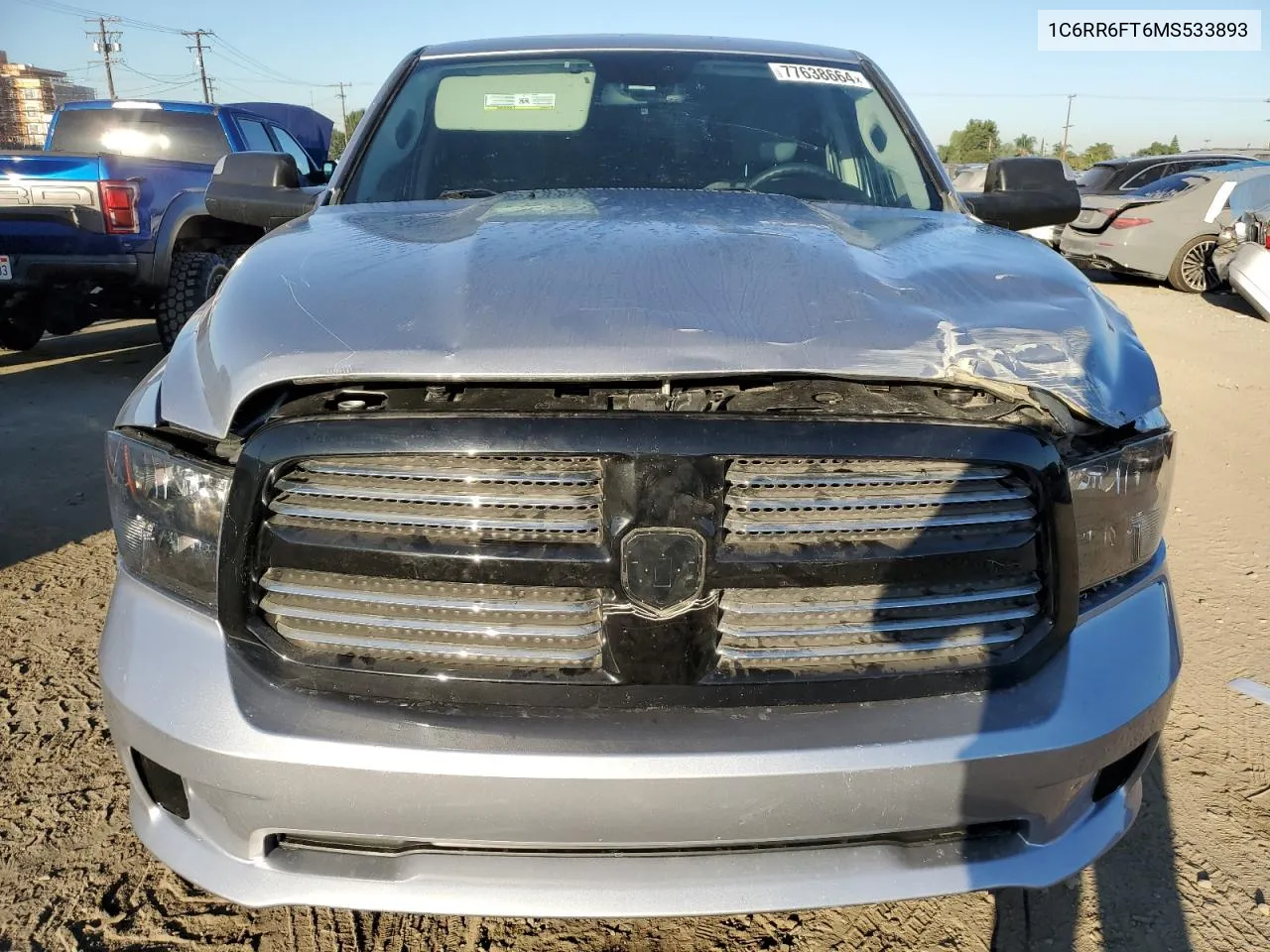 2021 Ram 1500 Classic Tradesman VIN: 1C6RR6FT6MS533893 Lot: 77638664