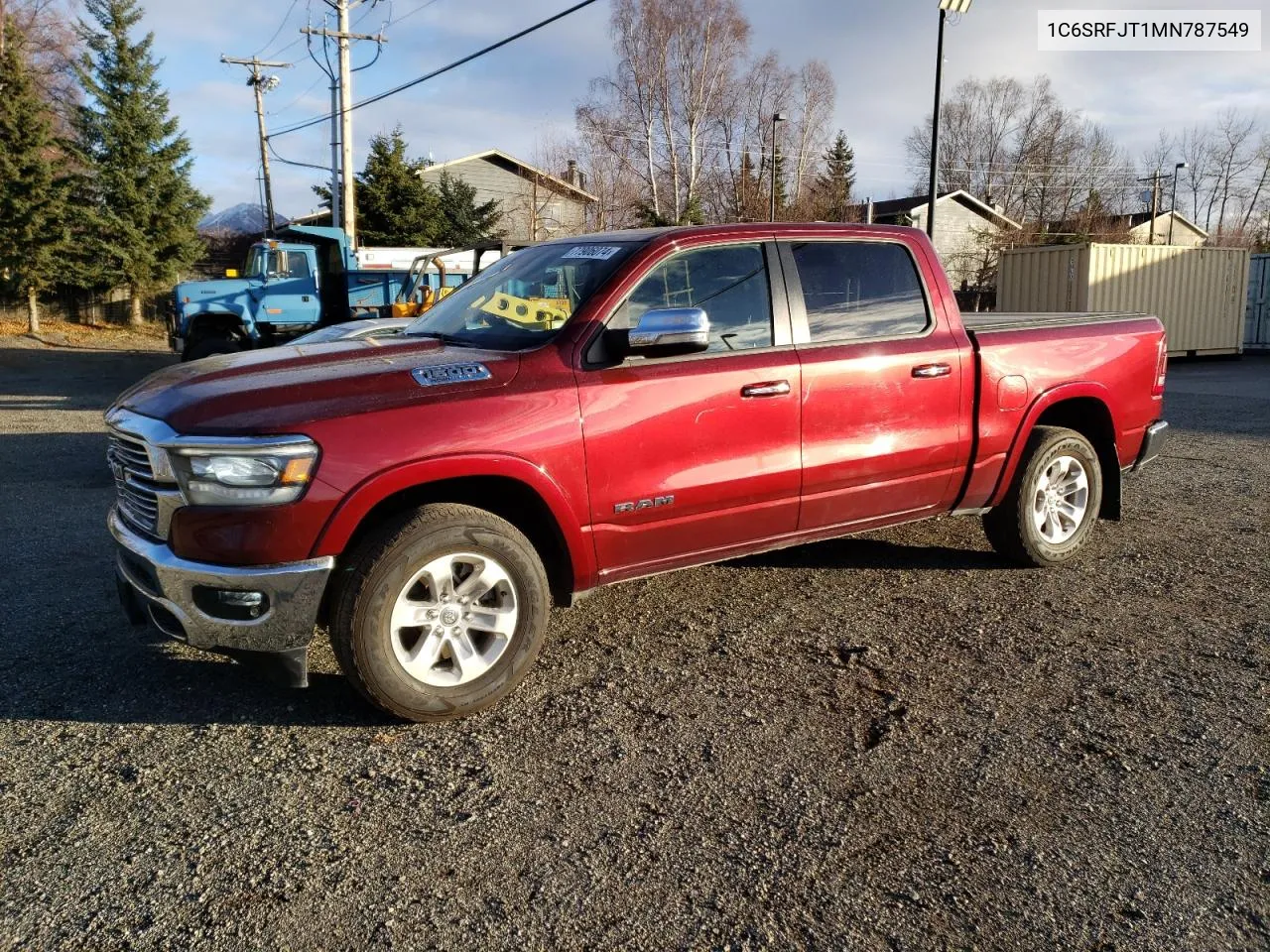 2021 Ram 1500 Laramie VIN: 1C6SRFJT1MN787549 Lot: 77906074