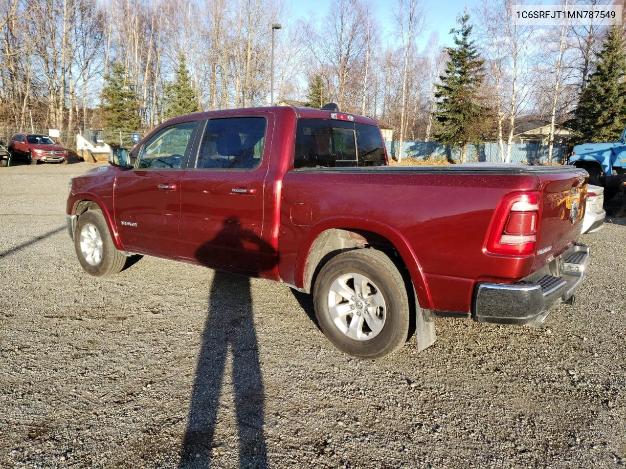 2021 Ram 1500 Laramie VIN: 1C6SRFJT1MN787549 Lot: 77906074