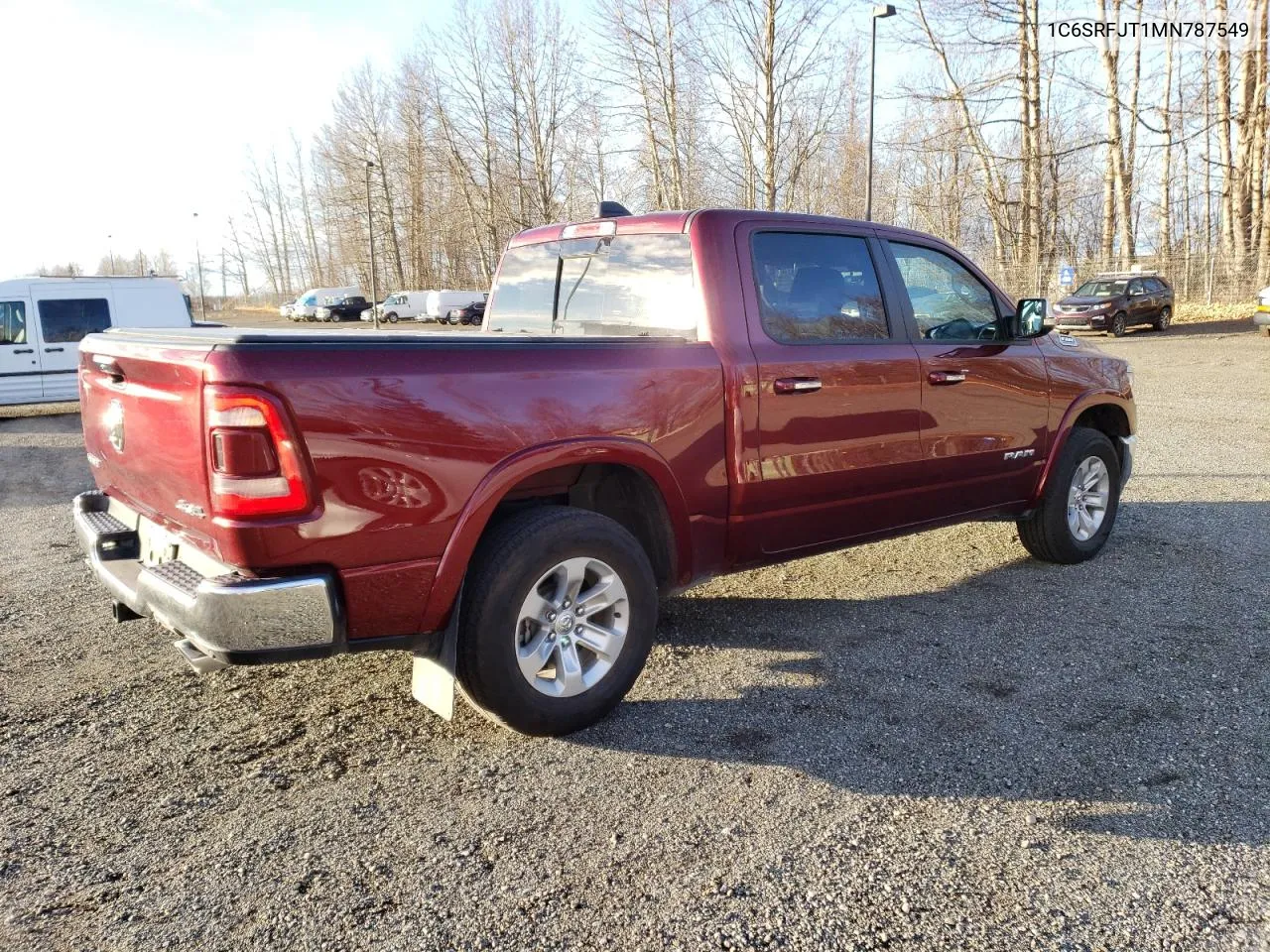 2021 Ram 1500 Laramie VIN: 1C6SRFJT1MN787549 Lot: 77906074