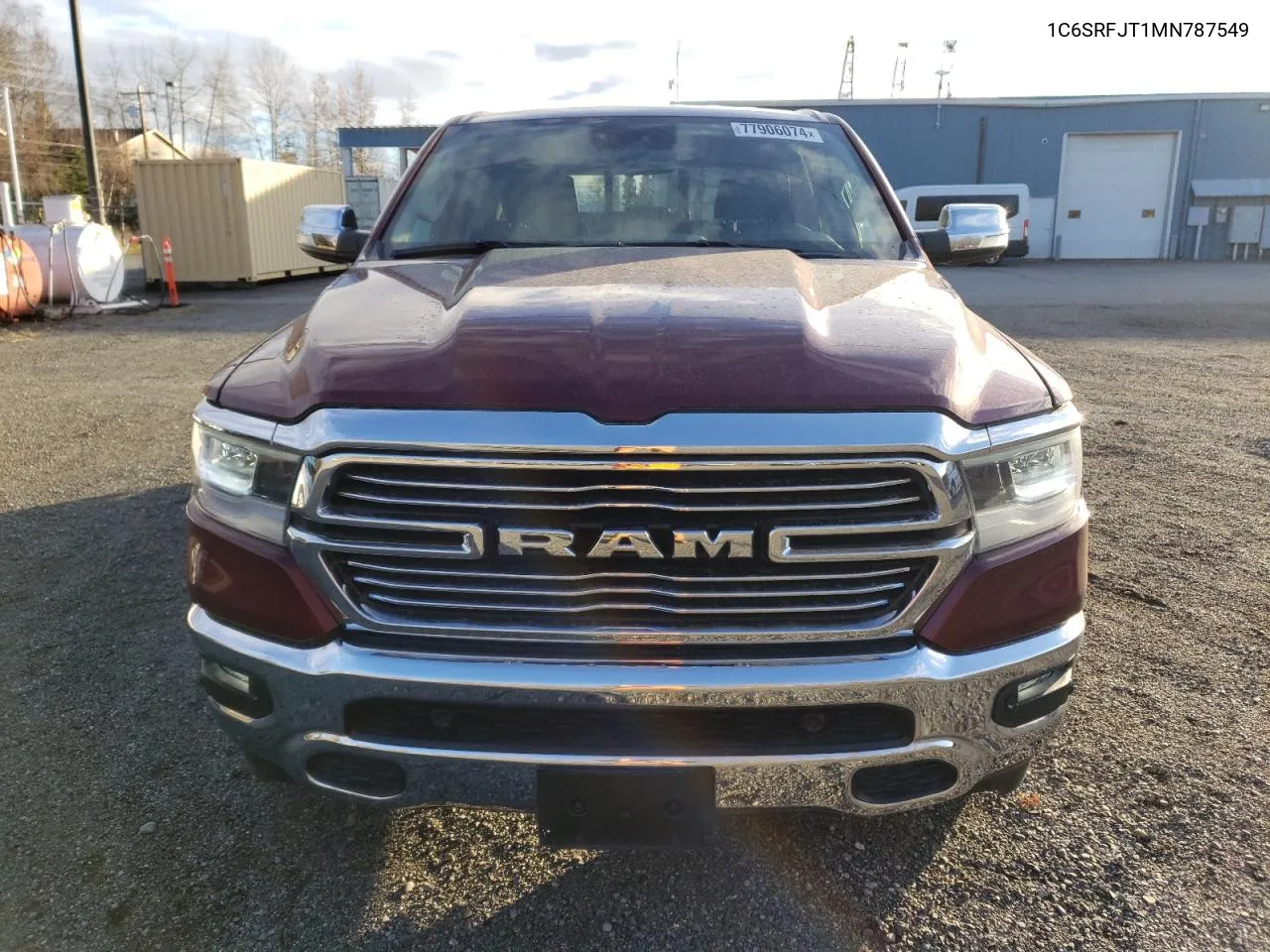 2021 Ram 1500 Laramie VIN: 1C6SRFJT1MN787549 Lot: 77906074