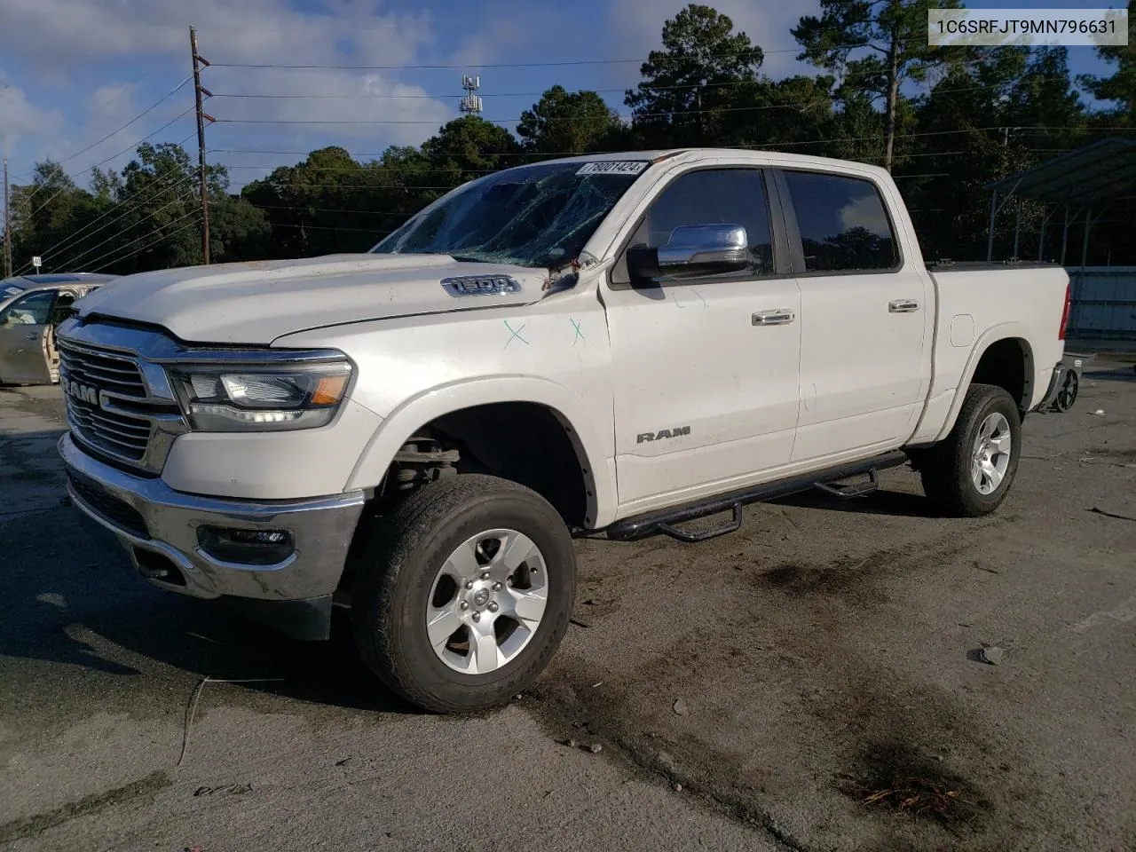 2021 Ram 1500 Laramie VIN: 1C6SRFJT9MN796631 Lot: 78001424