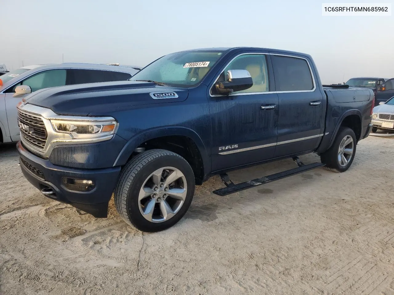 2021 Ram 1500 Limited VIN: 1C6SRFHT6MN685962 Lot: 78005174