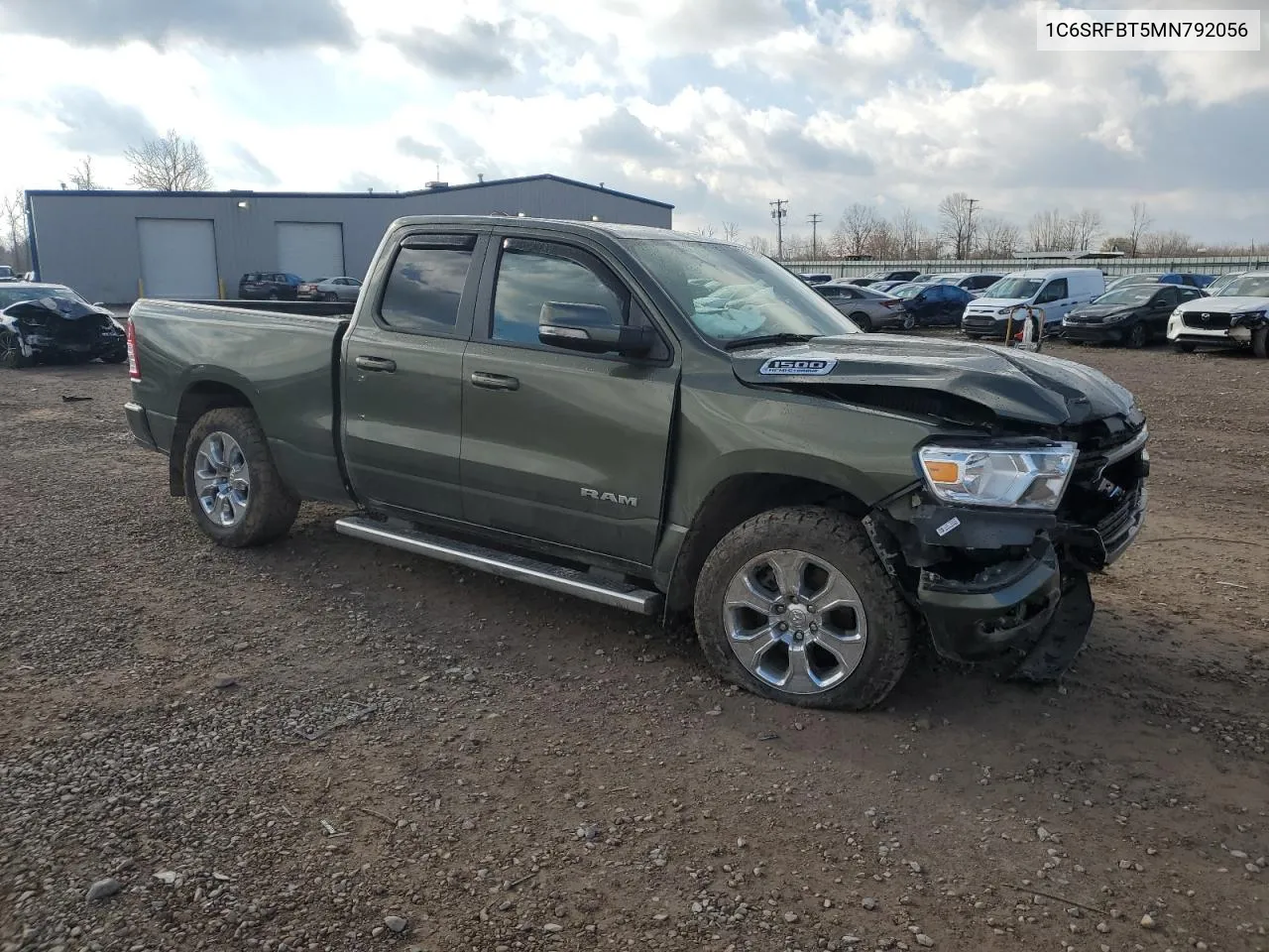 2021 Ram 1500 Big Horn/Lone Star VIN: 1C6SRFBT5MN792056 Lot: 80799514