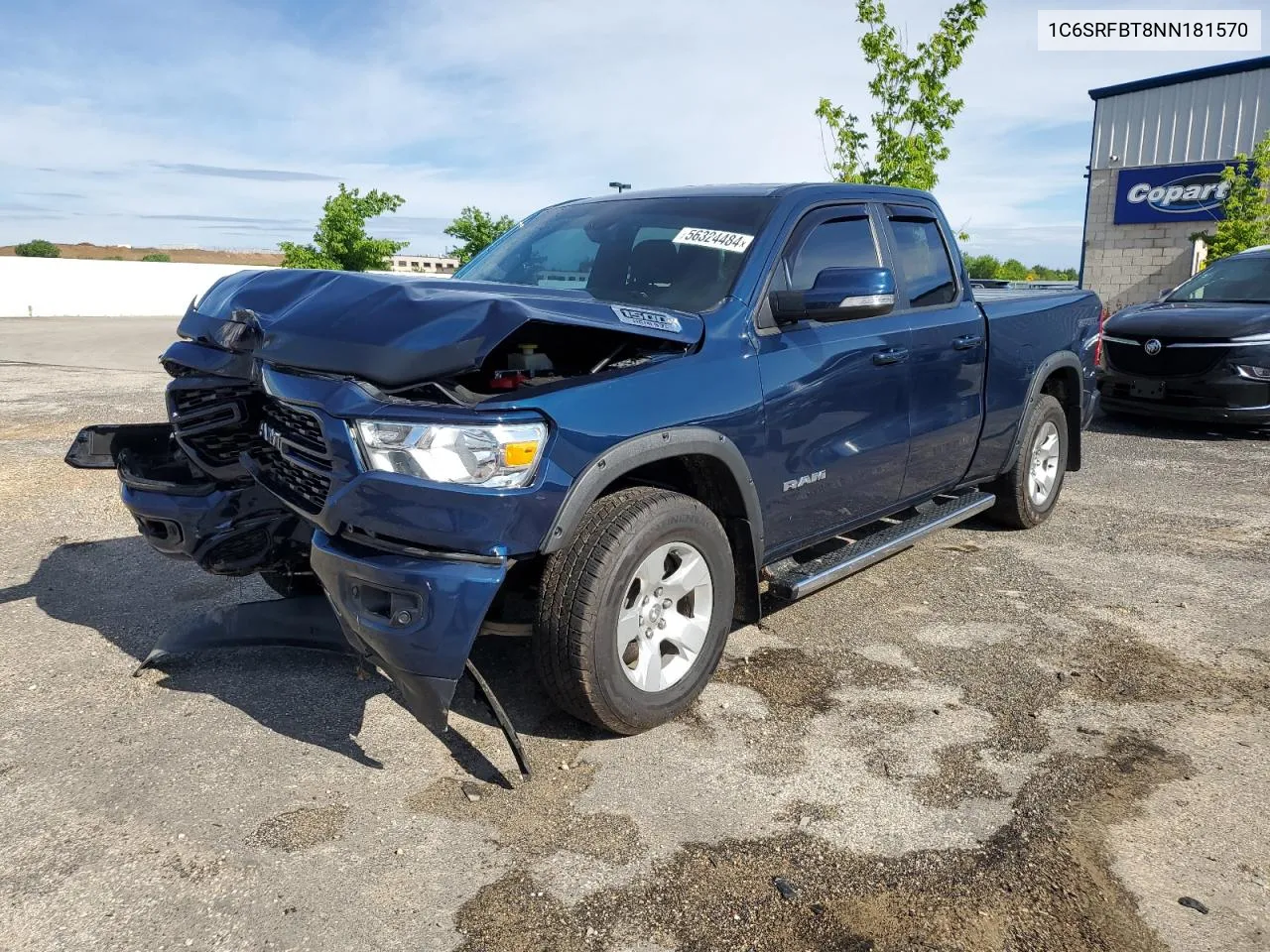 2022 Ram 1500 Big Horn/Lone Star VIN: 1C6SRFBT8NN181570 Lot: 56324484