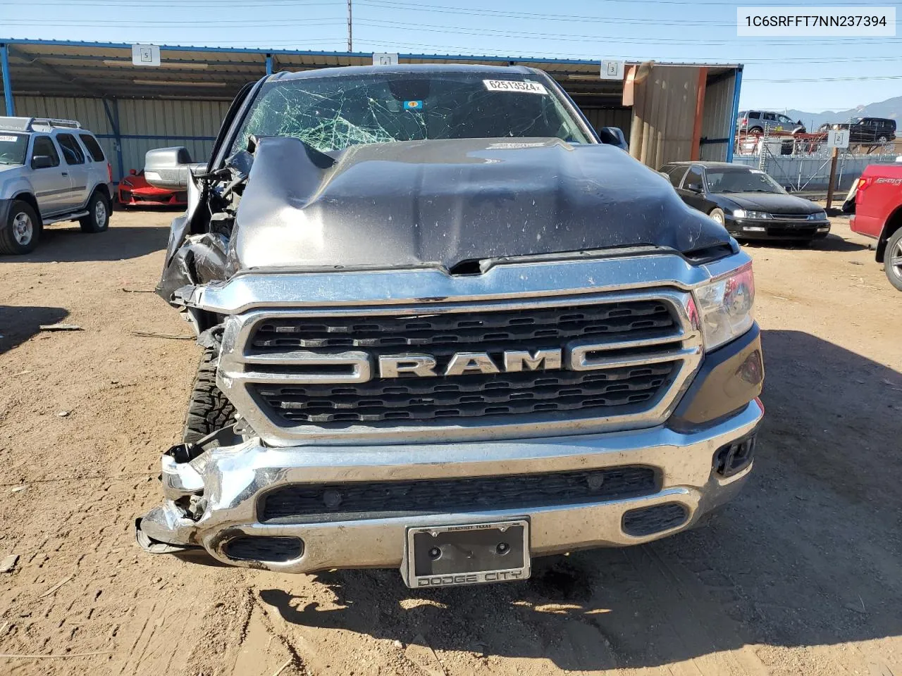 2022 Ram 1500 Big Horn/Lone Star VIN: 1C6SRFFT7NN237394 Lot: 62513524