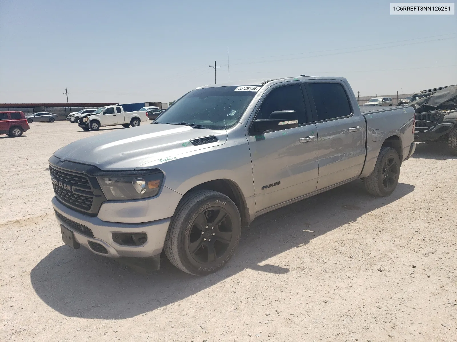 2022 Ram 1500 Big Horn/Lone Star VIN: 1C6RREFT8NN126281 Lot: 65129304