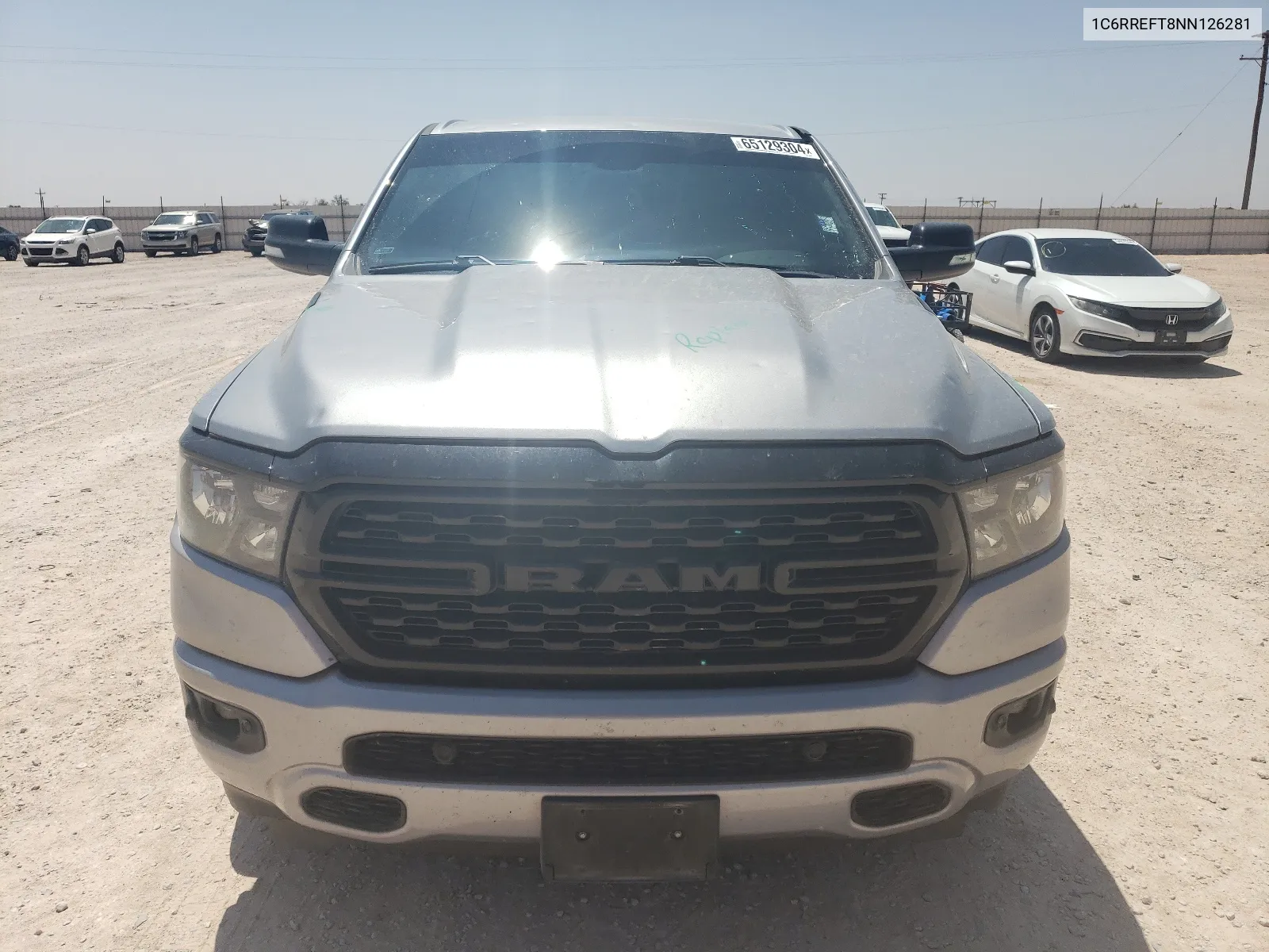 2022 Ram 1500 Big Horn/Lone Star VIN: 1C6RREFT8NN126281 Lot: 65129304